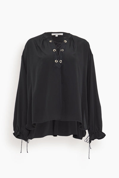 Sophisticated Volumes Blouse in Pure Black