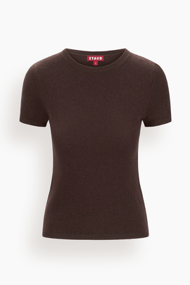 Easy Cashmere Tee in Dark Chocolate