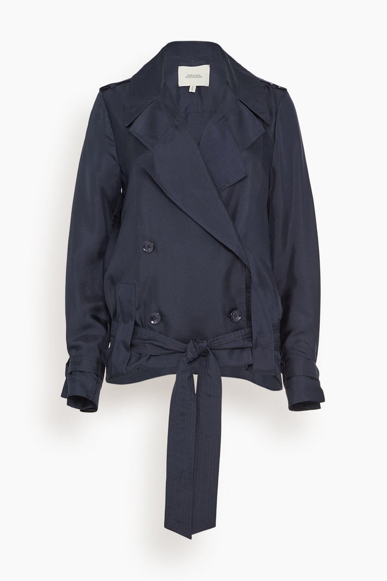 Dorothee Schumacher Jackets Trench It Up Jacket in Blue Night Dorothee Schumacher Trench It Up Jacket in Blue Night