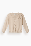 Isabel Marant Amaria Sequins Top in Beige