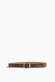 Khaite Belts Bambi Belt with Antique Silver Buckle in Toffee