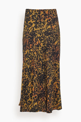 Chesca High Waisted Bias Skirt in Savannah