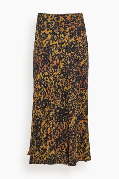 Chesca High Waisted Bias Skirt in Savannah