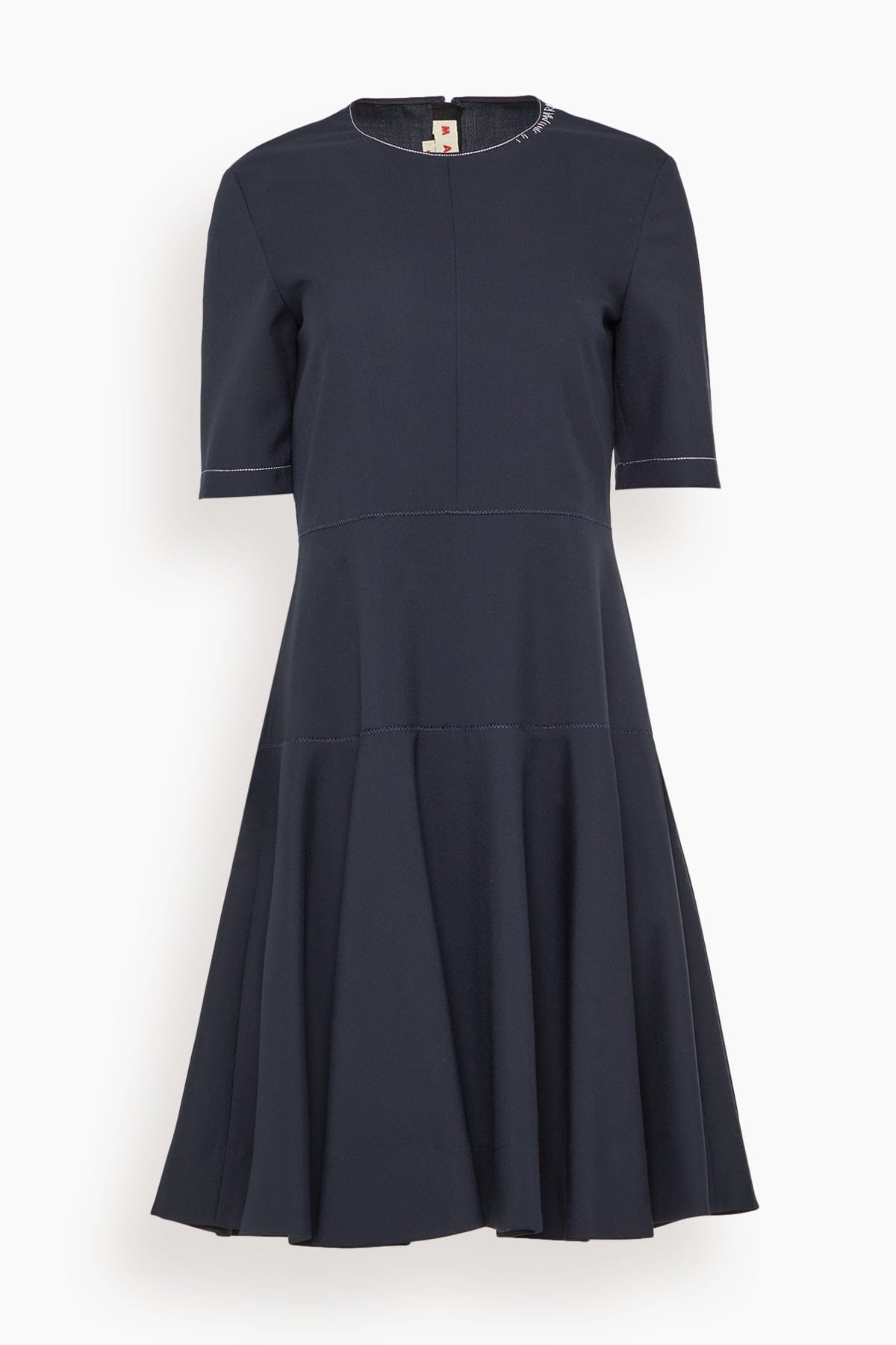 marni midi dress Brown ribbed cotton midi dress with Marni Frame logo