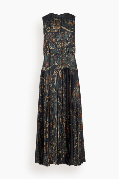 Floral Print Dress in Navy