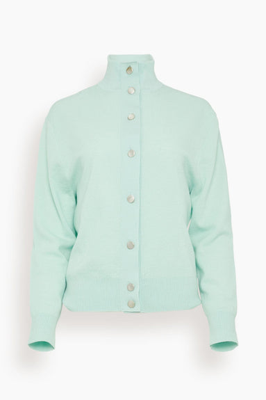 Turtleneck Cardigan in Mint