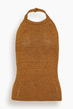 Proenza Schouler Tops Leona Ribbon Knit Top in Ochre Leona Ribbon Knit Top in Ochre