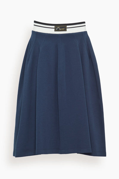 High Waisted Midi Skirt in Ink