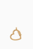Stoned Fine Jewelry Barb Heart Pendant in 18k Yellow Gold