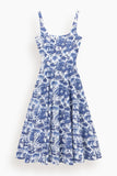 Staud Wells Dress in Blue Toile