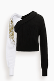 Hellessy Ramsay Sweater in Black/Ecru