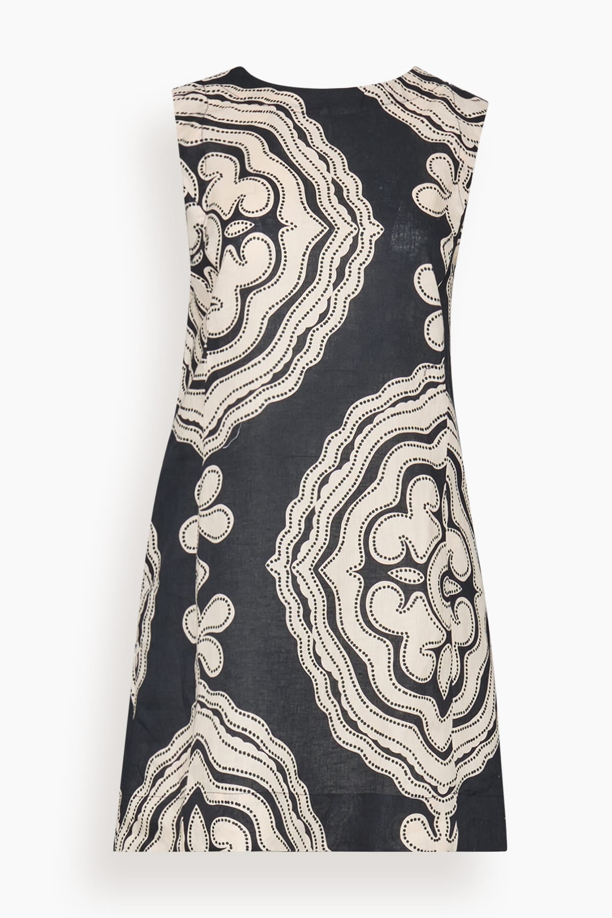 Persinna Shift Dress - Niku Black, With Ancient Architectural Pattern - Size XS - Made in Africa