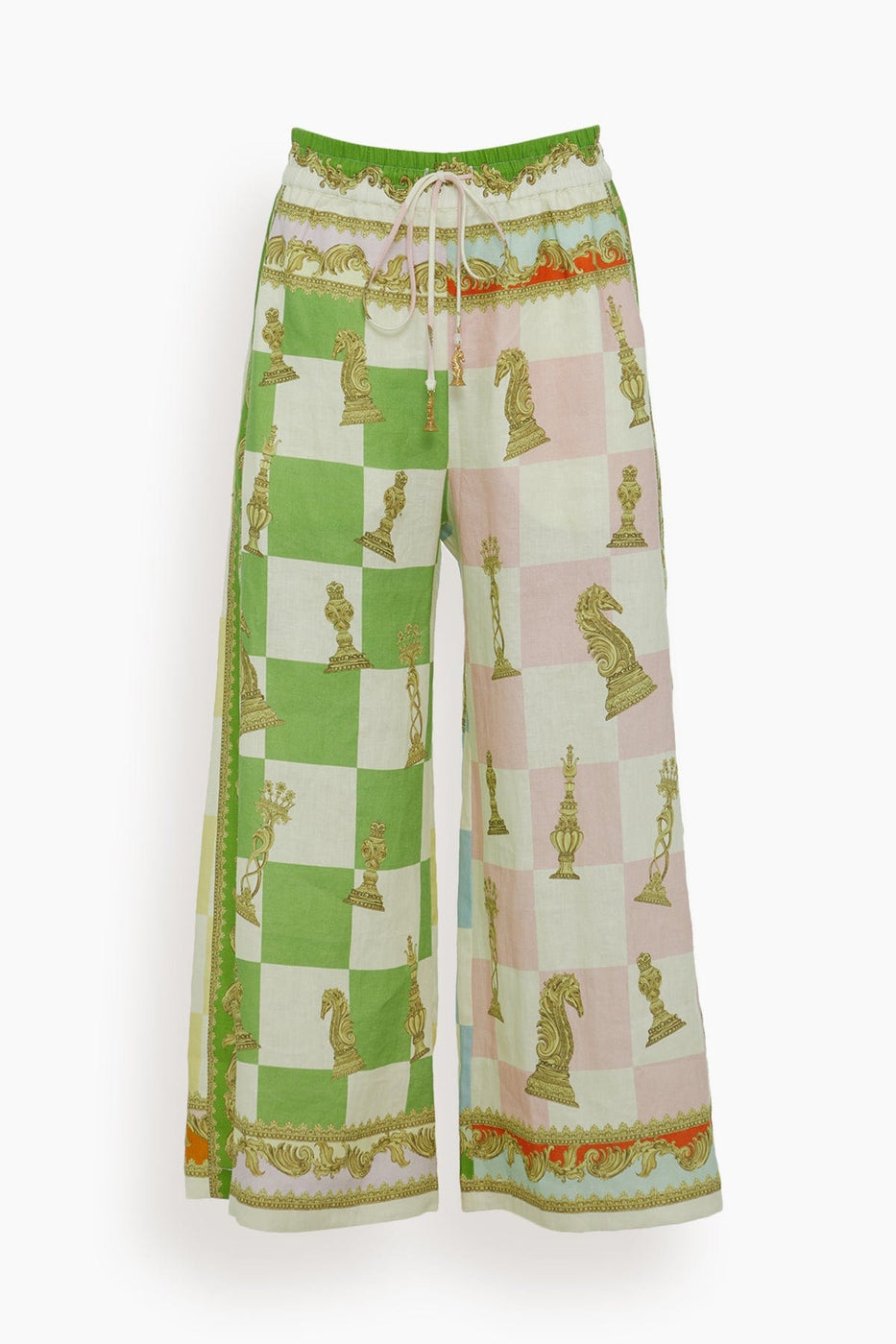 Alemais Pants Checkmate Linen Pant in Multi Alemais Checkmate Linen Pant in Multi