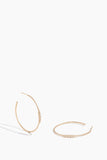 Vintage La Rose Earrings Matte Bezel Hoops in 14K Yellow Gold