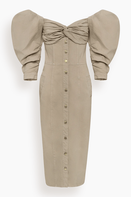 May Dress in Beige Wash