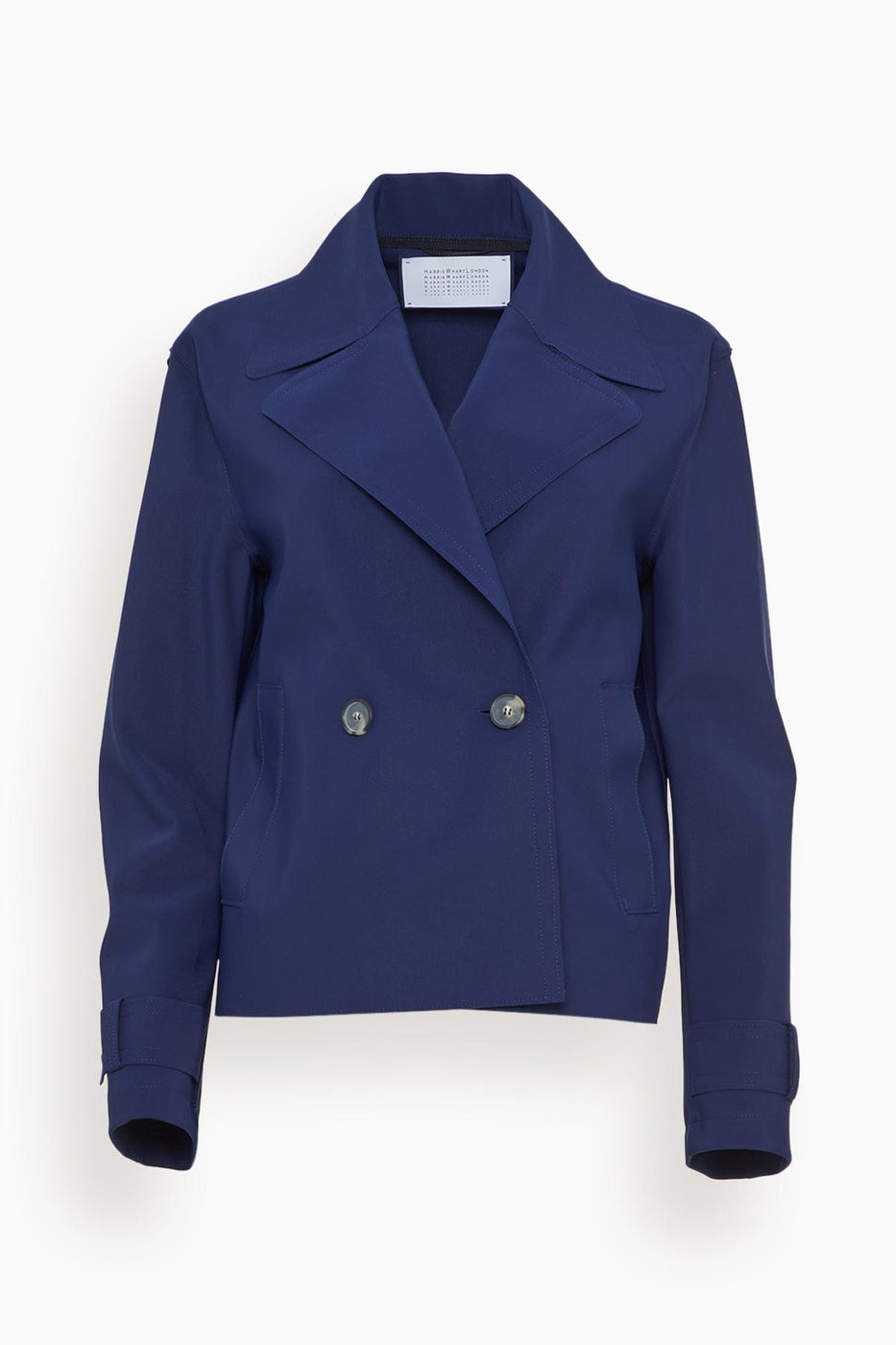 Harris Wharf Jackets Cropped Scuba Peacoat in Ink