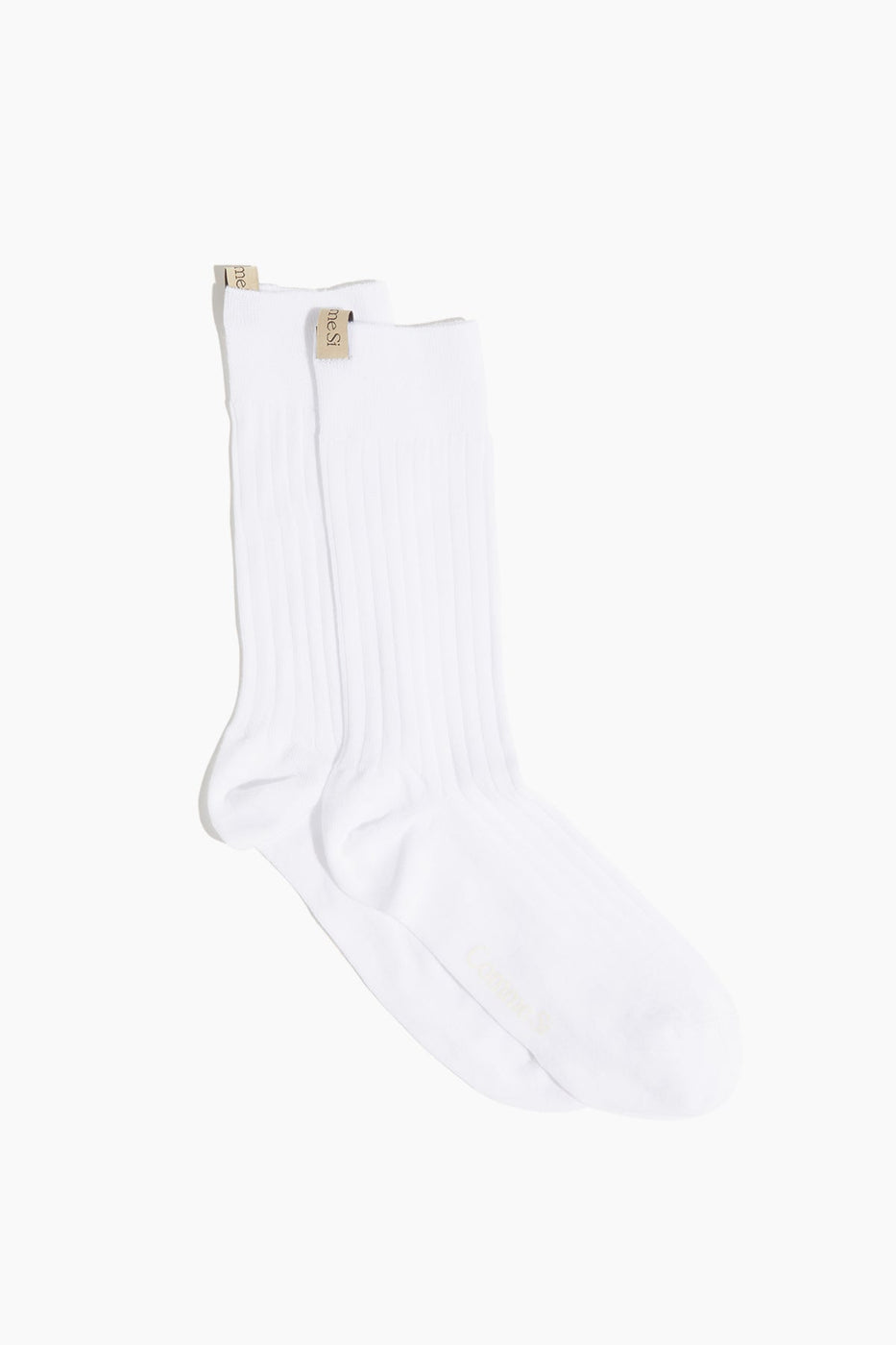 Comme Si Socks Yves Sock in White