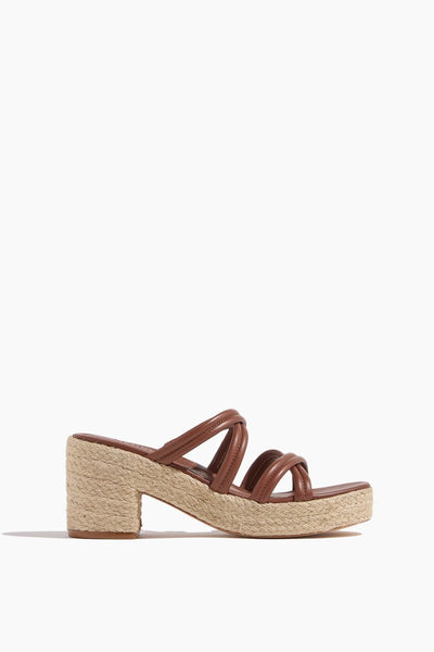 Adrian Platform Sandal in Luggage/Natural