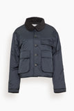 Forte Forte British Cropped Jacket with Corduroy Details in Night