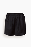 Loulou de Saison Cabo Elastic Waist Short in Black