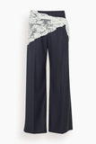 Sea Fiora Tropical Wool Pants in Navy