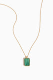 Otiumberg Malachite Tag Pendant in Gold