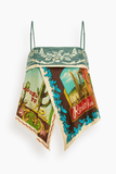 Alemais Ace Silk Scarf Top in Multi