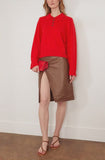 Loulou Studio Skirts Ekare Slit Skirt in Wood Loulou Studio Ekare Slit Skirt in Wood