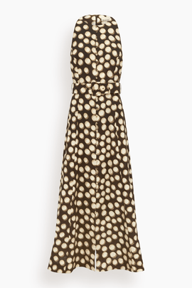 Paula Midi Dress in Chocolate