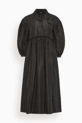 Signature Smock Shirt Dress in Black/Jet