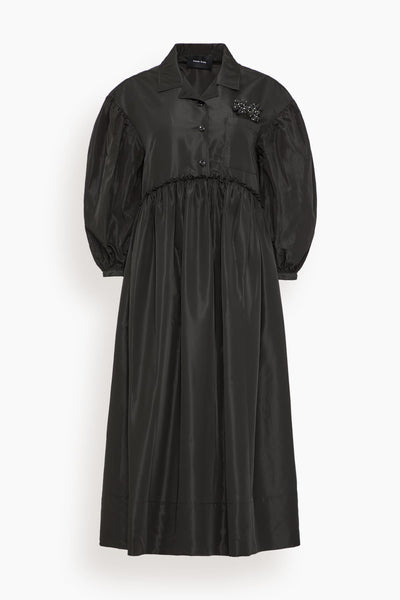 Signature Smock Shirt Dress in Black/Jet