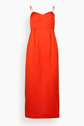 Amal Dress in Tangerine Tango