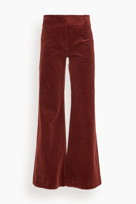 Twisted Structure Pant in Maroon