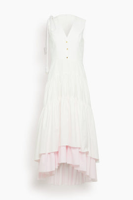 Alyx Dress in White/Pink