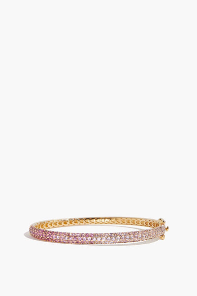 Pink Sapphire Ombre Bangle in 14K Gold
