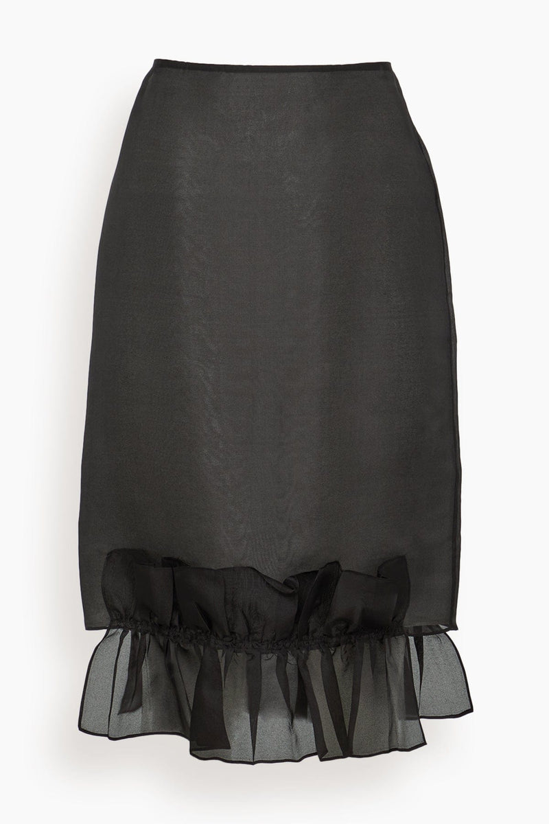 Black and white outlet frill skirt