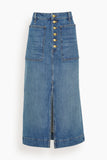 Ulla Johnson Skirts The Bea Skirt in Danube Medium Indigo