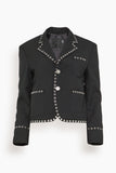 R13 Cropped Blazer in Black