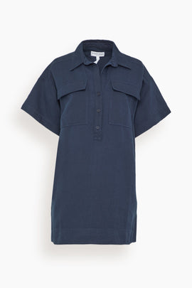 Stefana Shift Dress in Navy