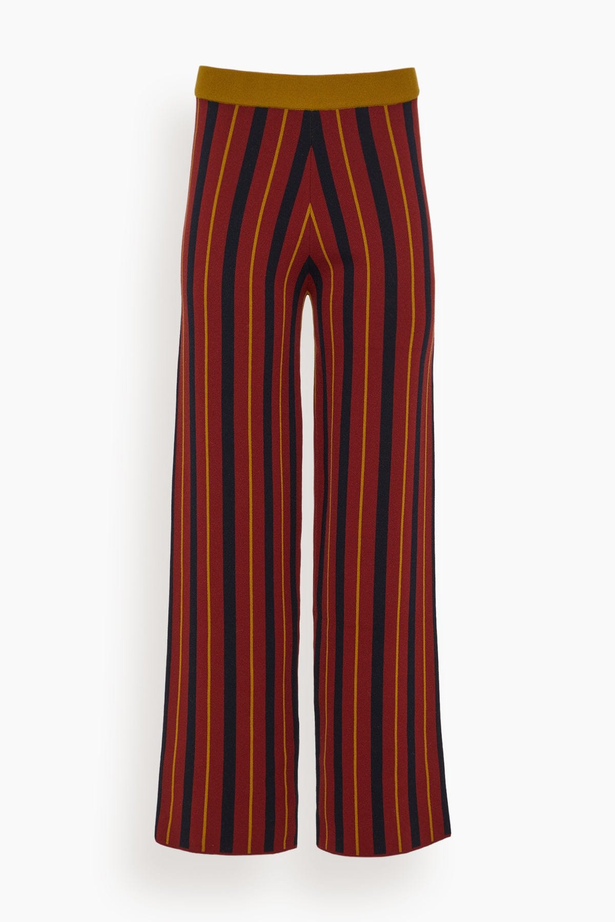 Paula Mira Knitted Pant in Red Stripes