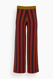 Paula Mira Knitted Pant in Red Stripes