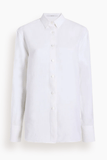 Another Tomorrow Linen Oversized Mens Shirt in White