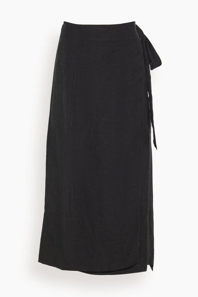 De Vera Wrap Skirt in Black