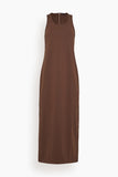 Tibi Compact Knit Sleeveless Dress in Brown
