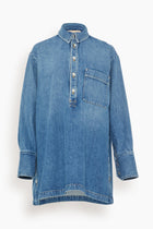 Plan C Tops Long Sleeve Shirt in Indigo