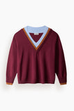 Staud Norman Sweater in Pinot Multi