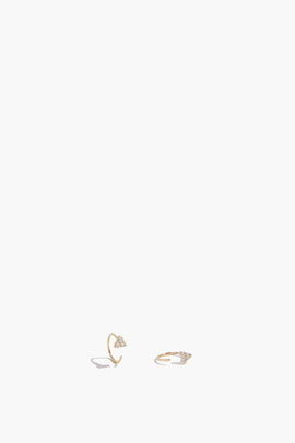 Diamond Mini Threader Earrings in 14K Yellow Gold