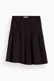 Plan C Poplin Cotton Skirt in Black