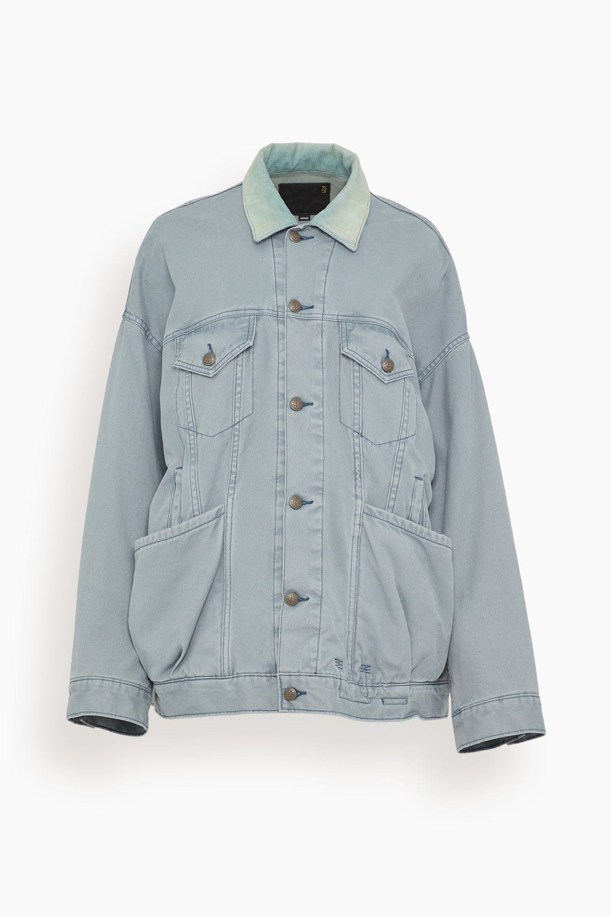 R13 Jackets Lacey Trucker Jacket in Faded Steel Blue Canvas R13 Lacey Trucker Jacket in Faded Steel Blue Canvas