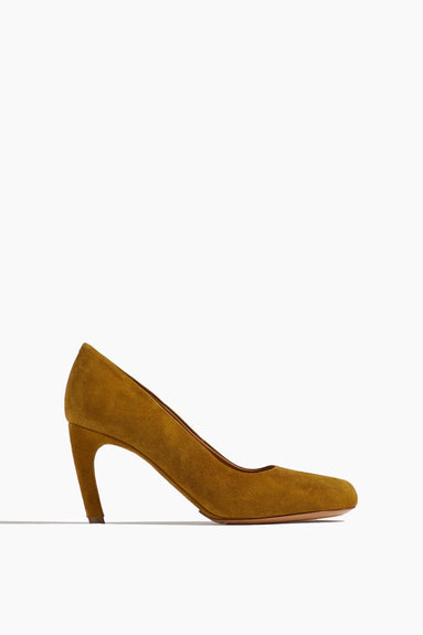 Dries Van Noten Suede Pump in Mustard Hampden Clothing